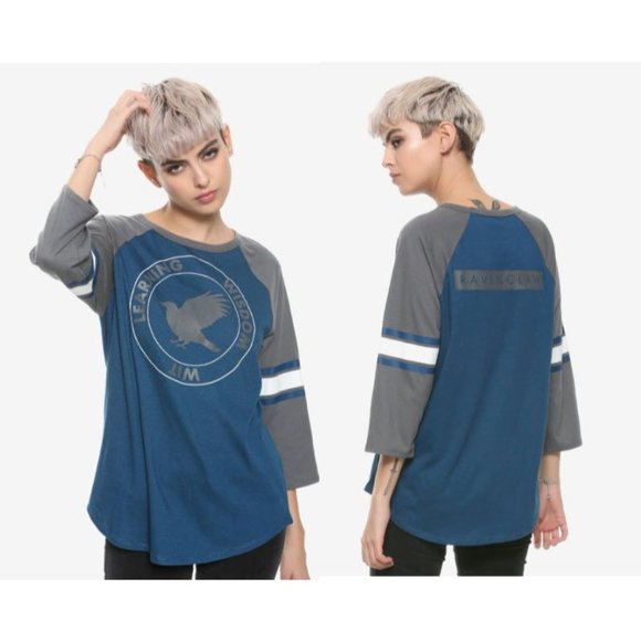 HOT TOPIC Harry Potter Ravenclaw Girls Athletic Raglan NWT Size XL - Picture 4 of 6